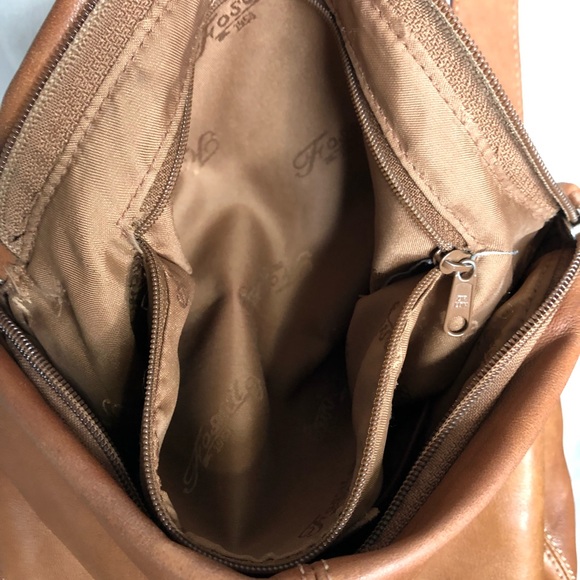 Fossil Cognac Leather Medium Size Shoulder Bag - Picture 6 of 6